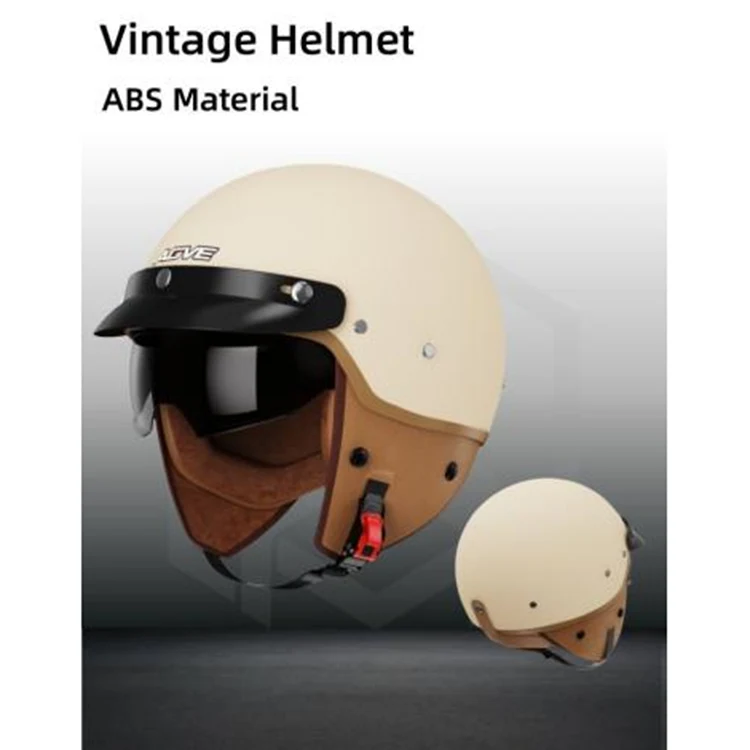 Vintage motorcykel Halvhjälmar